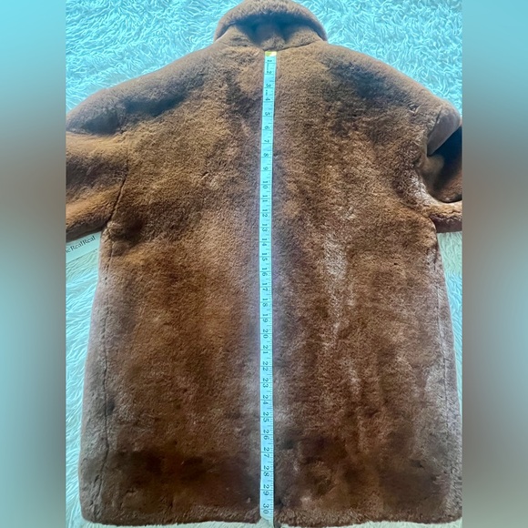 Topshop Women’s Ally Brown Soft Teddy Bear Faux Fur Coat size 12 - Picture 6 of 10
